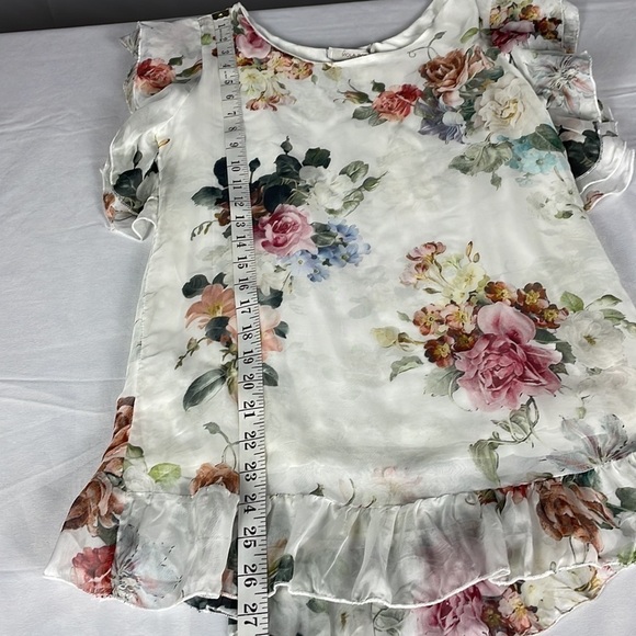 VIOLA Borghi Silk Blend Florsl Blouse Made in Italy - Picture 4 of 9